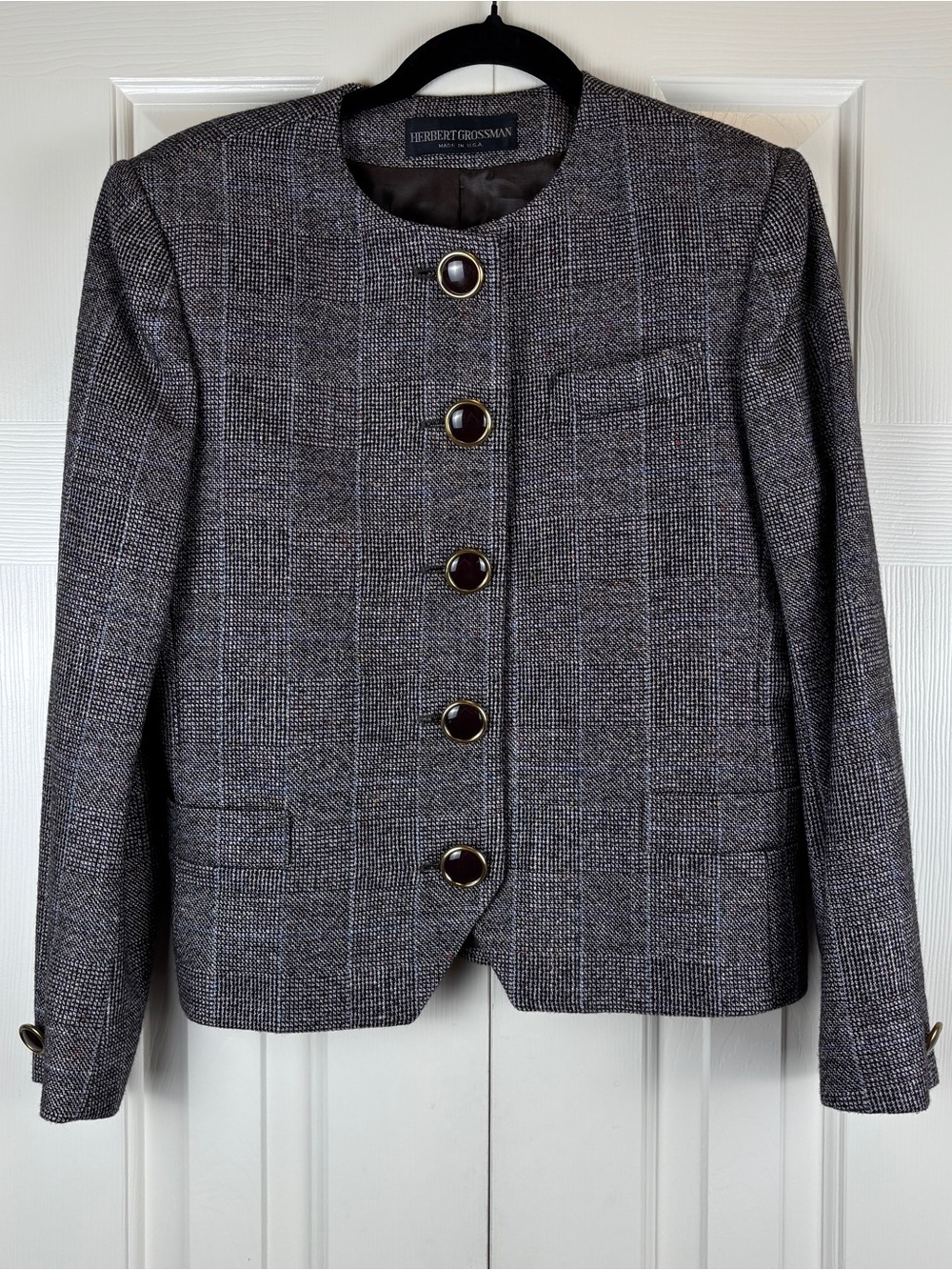 Vintage 80s Herbert Grossman Tweed Blazer